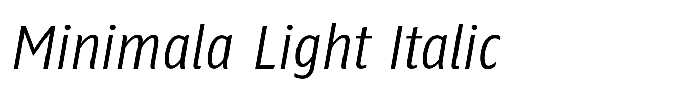 Minimala Light Italic